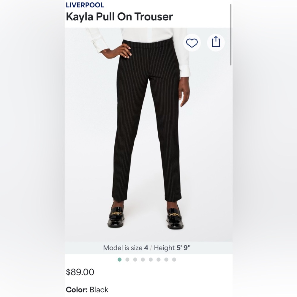 Liverpool Kayla Trouser. Women’s black dress pants. Good stretch! Size 12